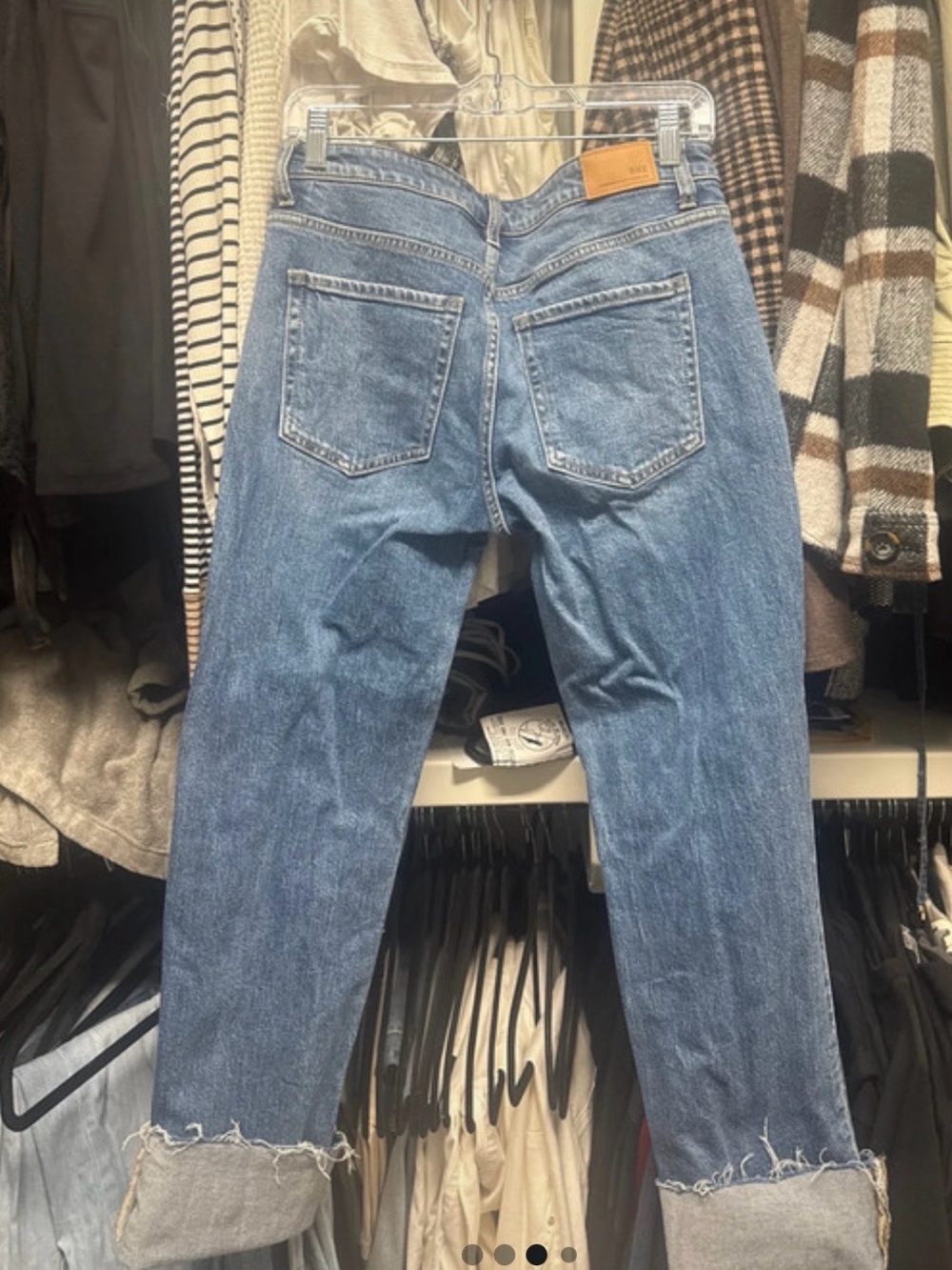 Women's cropped jeans.